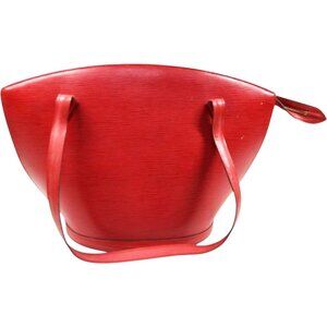 (L6) Louis Vuitton Shoulder Bag Red Epi Leather
